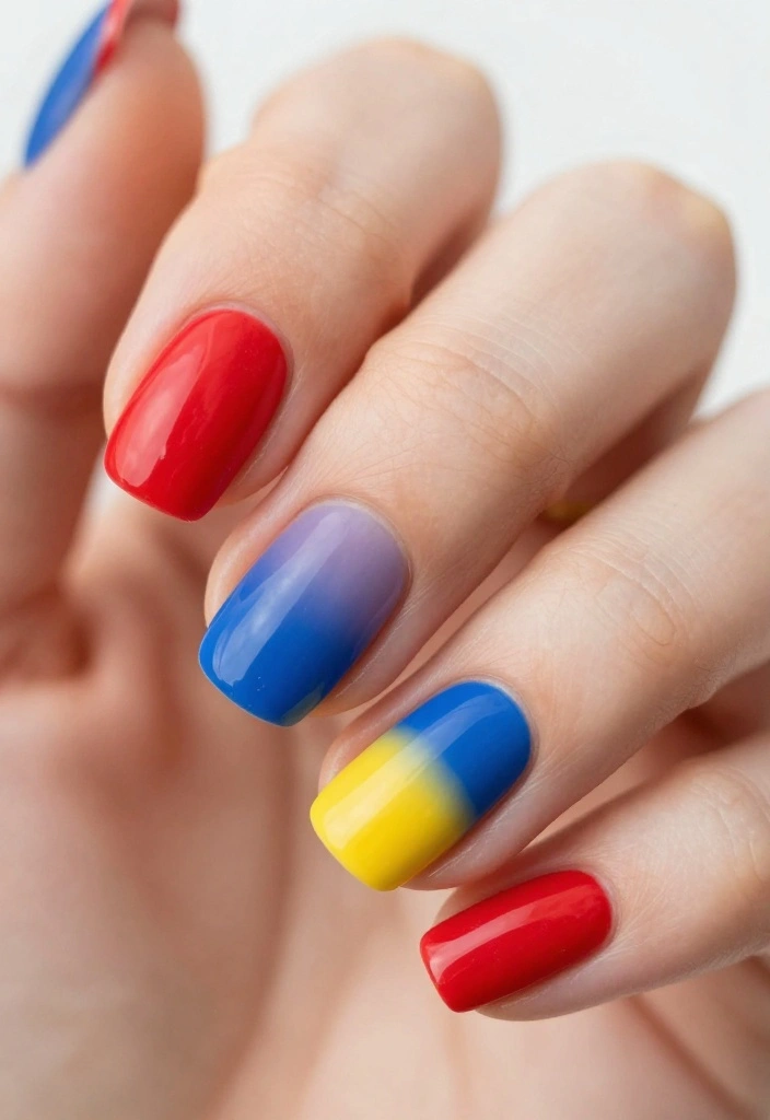 21 Jaw-Dropping Gradient Nail Ideas You’ll Want to Try ASAP (Especially #8!) - 17. Color Block Gradient 1