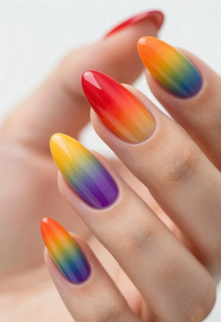 21 Jaw-Dropping Gradient Nail Ideas You’ll Want to Try ASAP (Especially #8!) - 8. Rainbow Delight 1