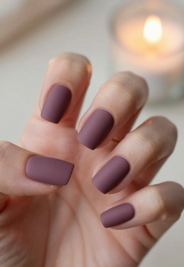 21 Love Nails Color Trends You Can't Miss This Year! - 12. Smokey Plum 1