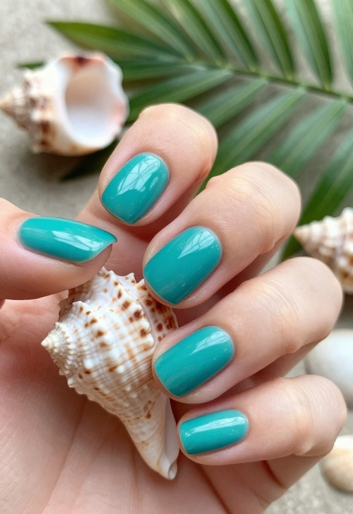 21 Love Nails Color Trends You Can't Miss This Year! - 15. Oceanic Teal 1