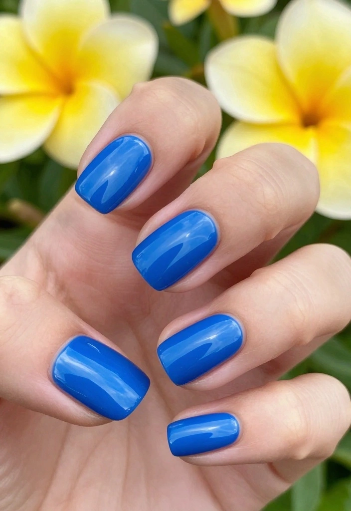 21 Love Nails Color Trends You Can't Miss This Year! - 16. Cerulean Blue 1