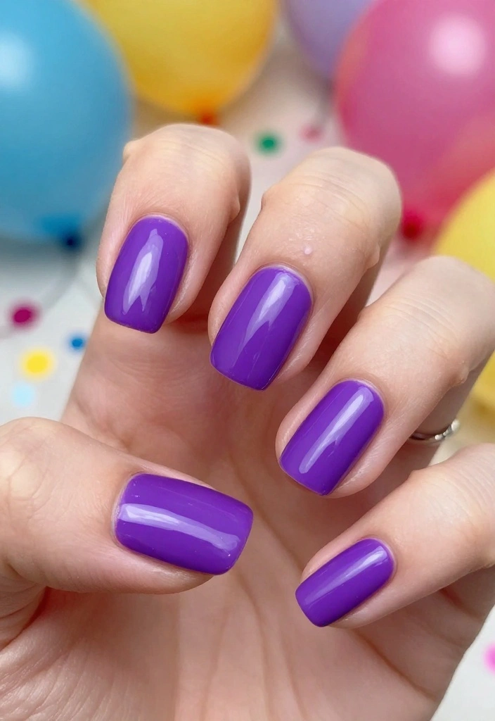 21 Love Nails Color Trends You Can't Miss This Year! - 18. Electric Purple 1