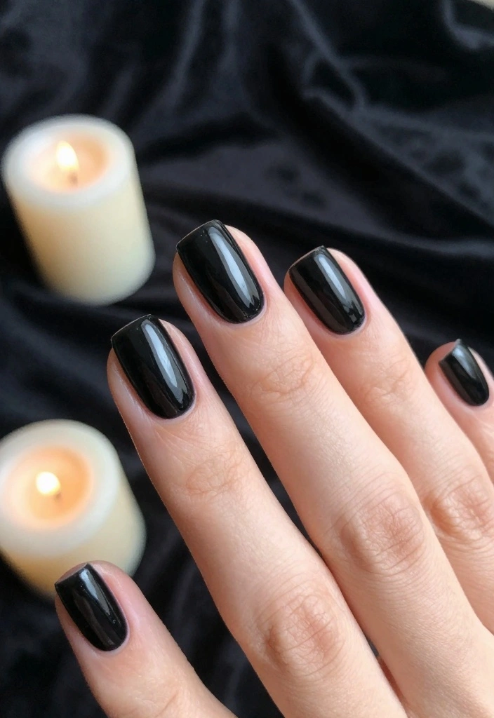 21 Love Nails Color Trends You Can't Miss This Year! - 19. Midnight Black 1