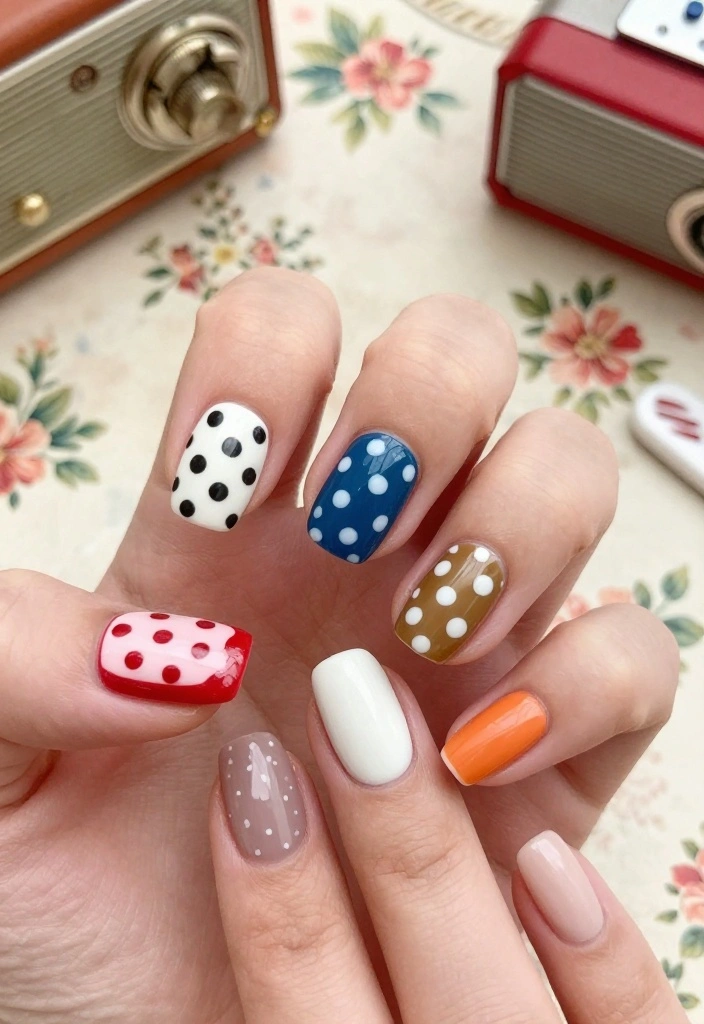 21 Stunning London Nails Ideas That Will Make You Want to Book a Manicure ASAP! - 11. Retro Chic 1