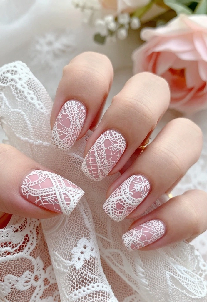 21 Stunning London Nails Ideas That Will Make You Want to Book a Manicure ASAP! - 18. Vintage Lace 1