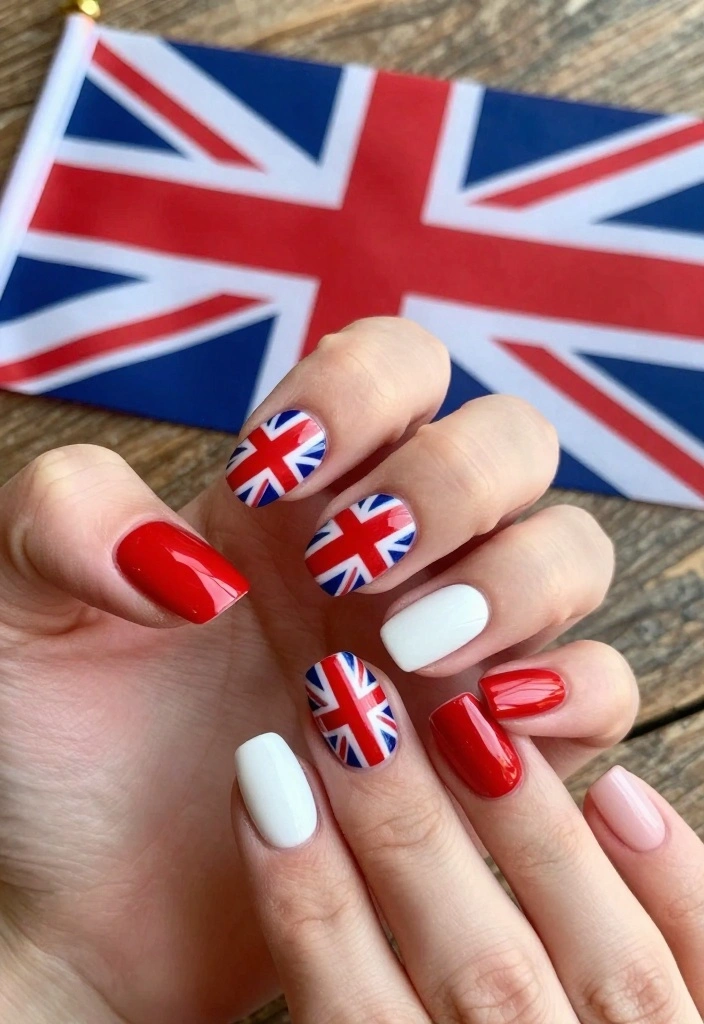 21 Stunning London Nails Ideas That Will Make You Want to Book a Manicure ASAP! - 2. Union Jack Flair 1