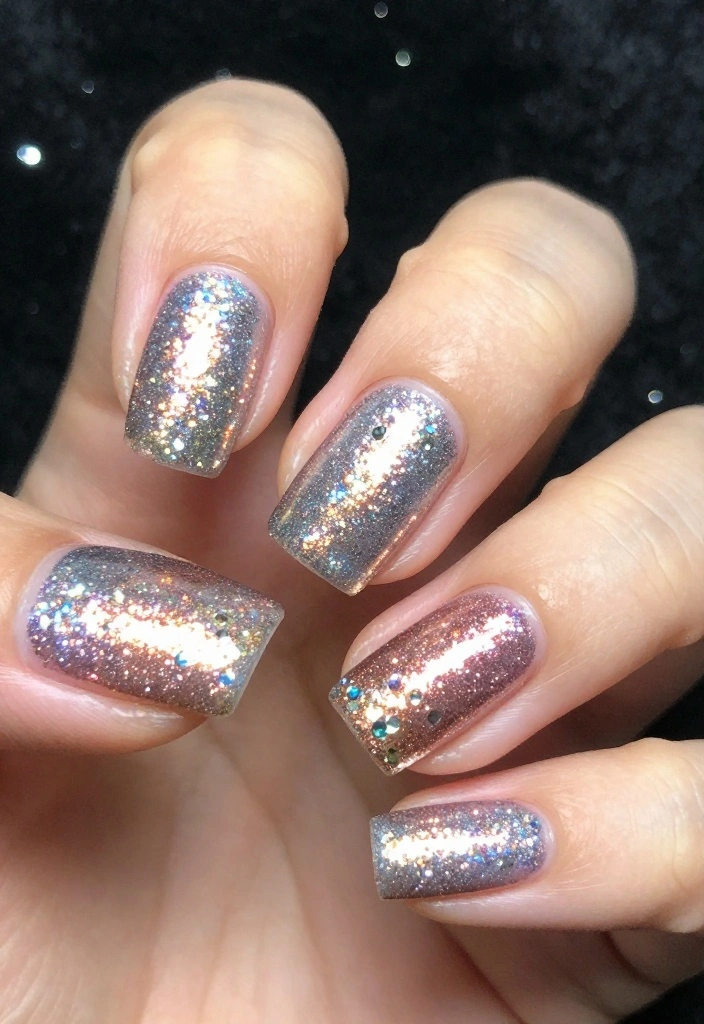 21 Stunning London Nails Ideas That Will Make You Want to Book a Manicure ASAP! - 8. Glitter Glam 1