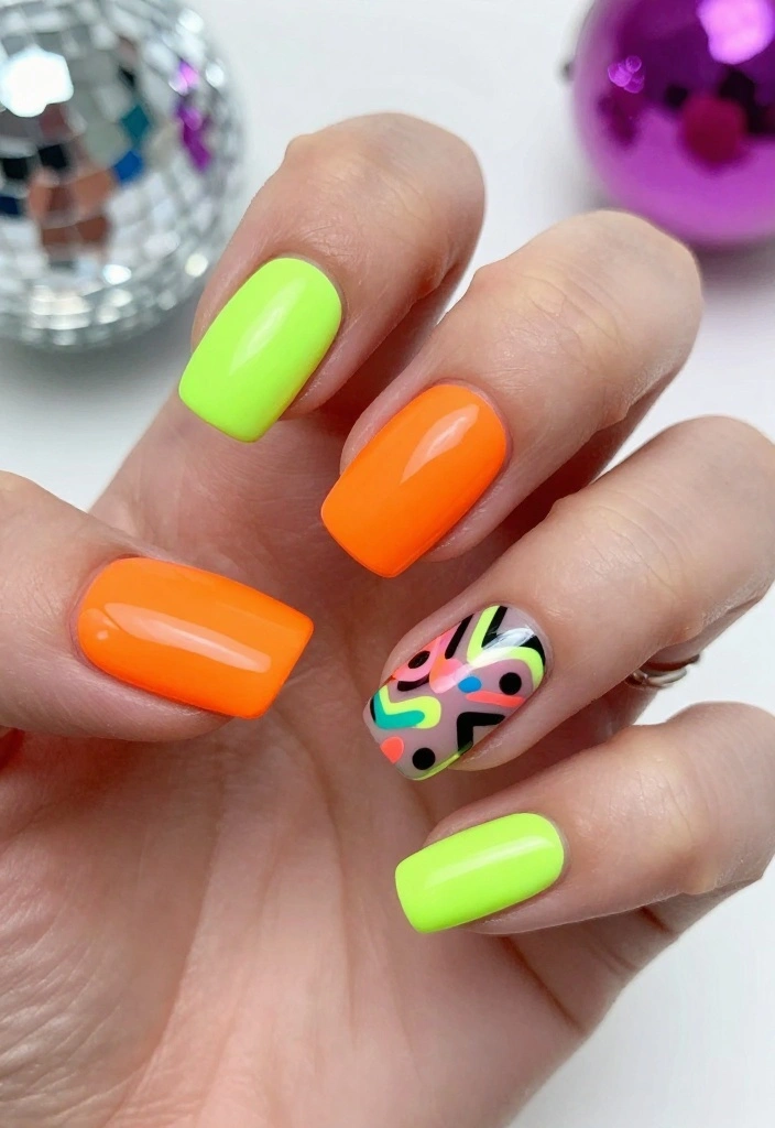 21 Stunning London Nails Ideas That Will Make You Want to Book a Manicure ASAP! - 9. Neon Dream 1