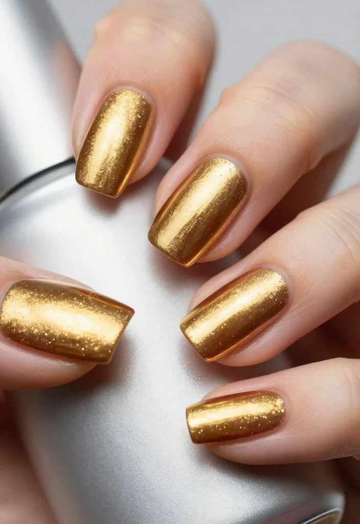 21 Stunning Quinceanera Nails That'll Make You the Star of the Celebration! - 15. Metallic Magic 1