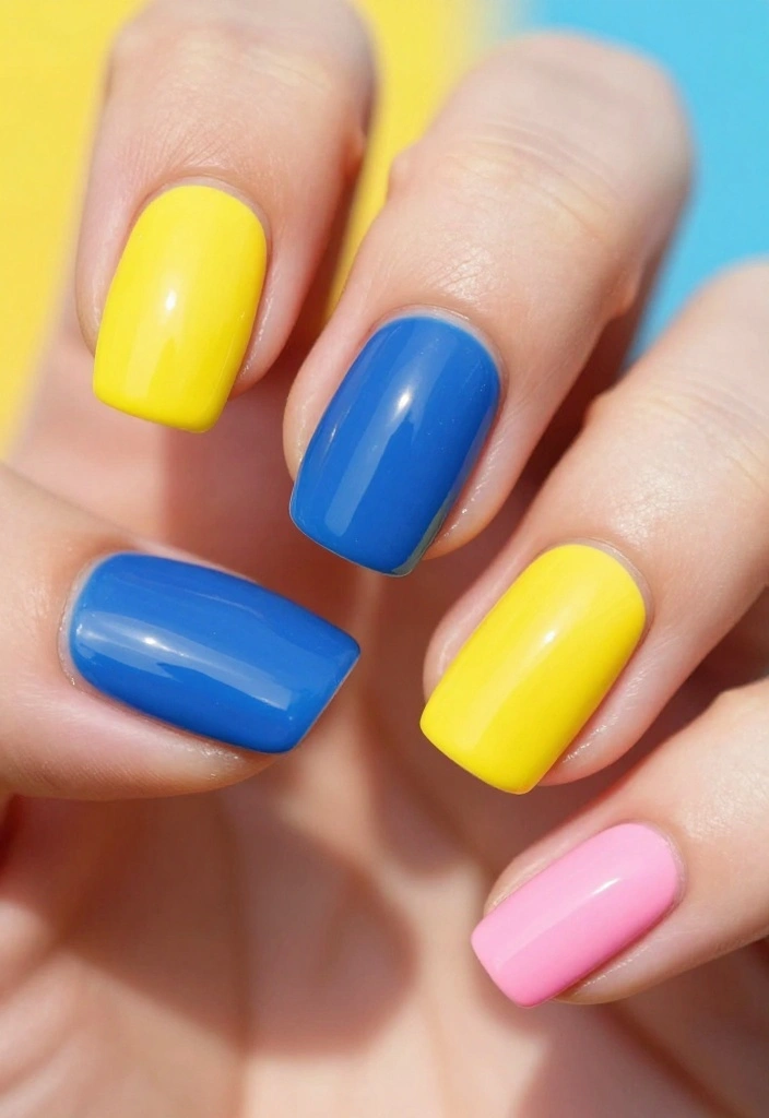 21 Stunning Quinceanera Nails That'll Make You the Star of the Celebration! - 16. Color Blocking 1