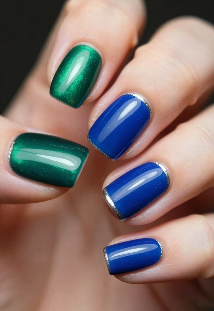 21 Stunning Quinceanera Nails That'll Make You the Star of the Celebration! - 4. Royal Jewel Tones 1