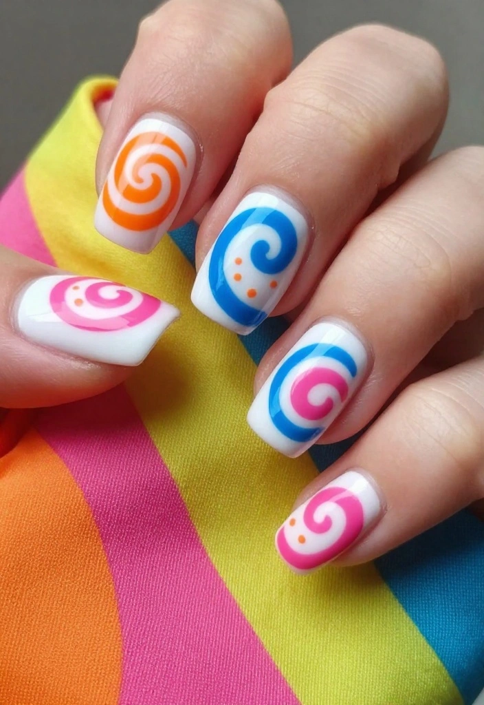 21 Stunning Quinceanera Nails That'll Make You the Star of the Celebration! - 8. Artistic Swirls 1