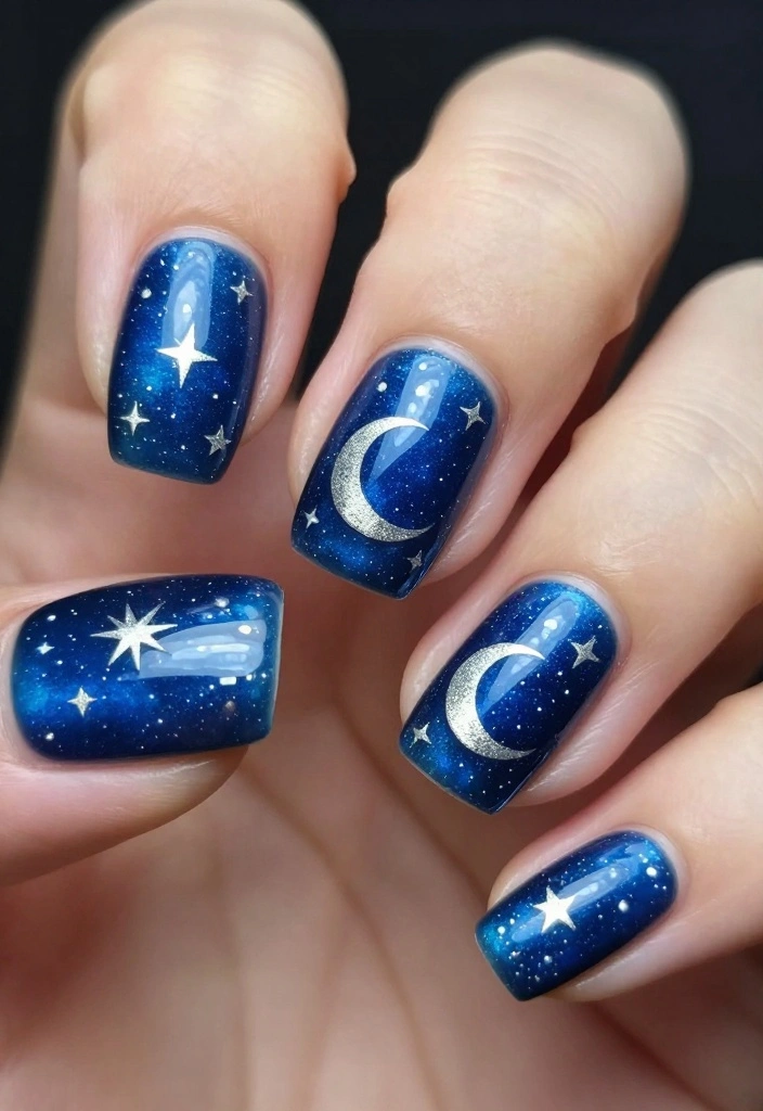 21 Trendy Wow Nails That Are Taking Over 2026 - 15. Celestial Designs 1