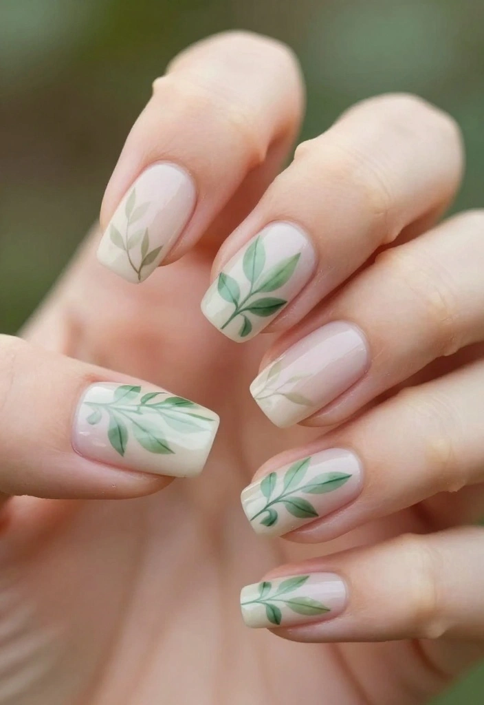 21 Trendy Wow Nails That Are Taking Over 2026 - 20. Nature-Inspired Nails 1