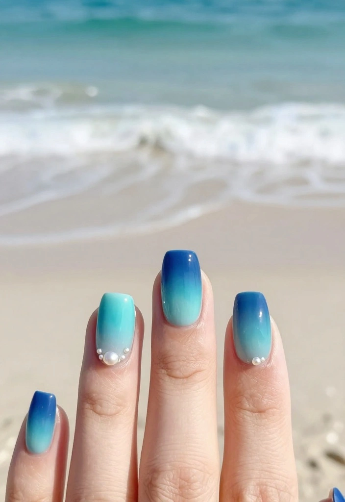 21 Trendy Wow Nails That Are Taking Over 2026 - 9. Ocean-Inspired Nails 1