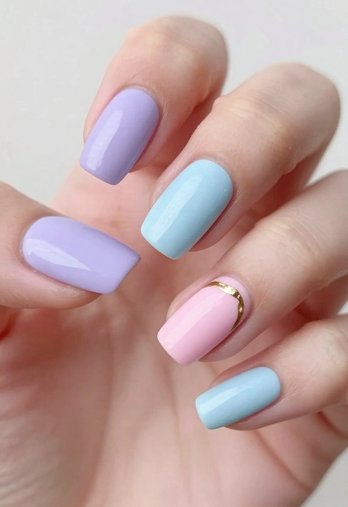 22 Colorful Classy Acrylic Nails That Will Brighten Your Day (Don’t Miss #15!) - 13. Sweet Pastels 1