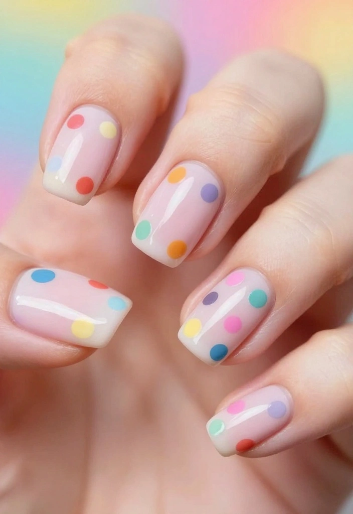 22 Colorful Classy Acrylic Nails That Will Brighten Your Day (Don’t Miss #15!) - 9. Fun Polka Dots 1