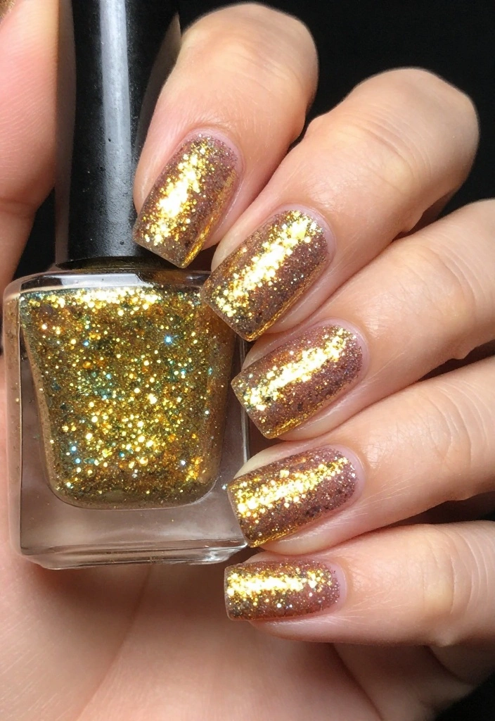 22 Easy DIY Cute Nail Art Tutorials You Can Do at Home (You’ll Be Amazed by #5!) - 6. Glitter Glam 1