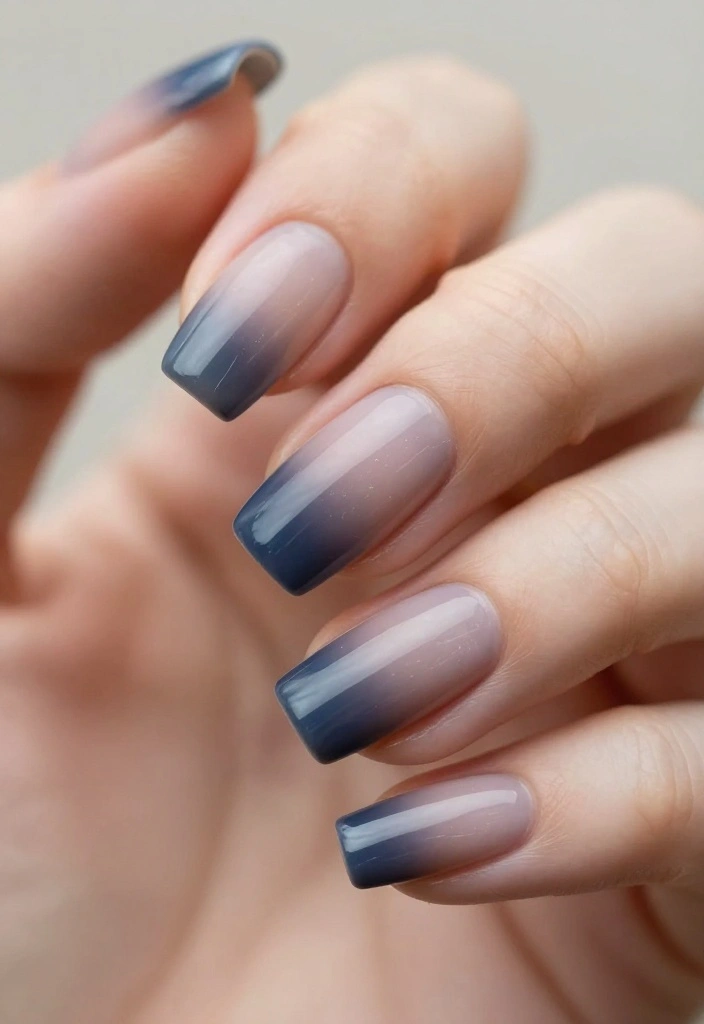 22 Inspiring Long Natural Nails Looks You Have to Try This Season! - 16. Artistic Gradient 1