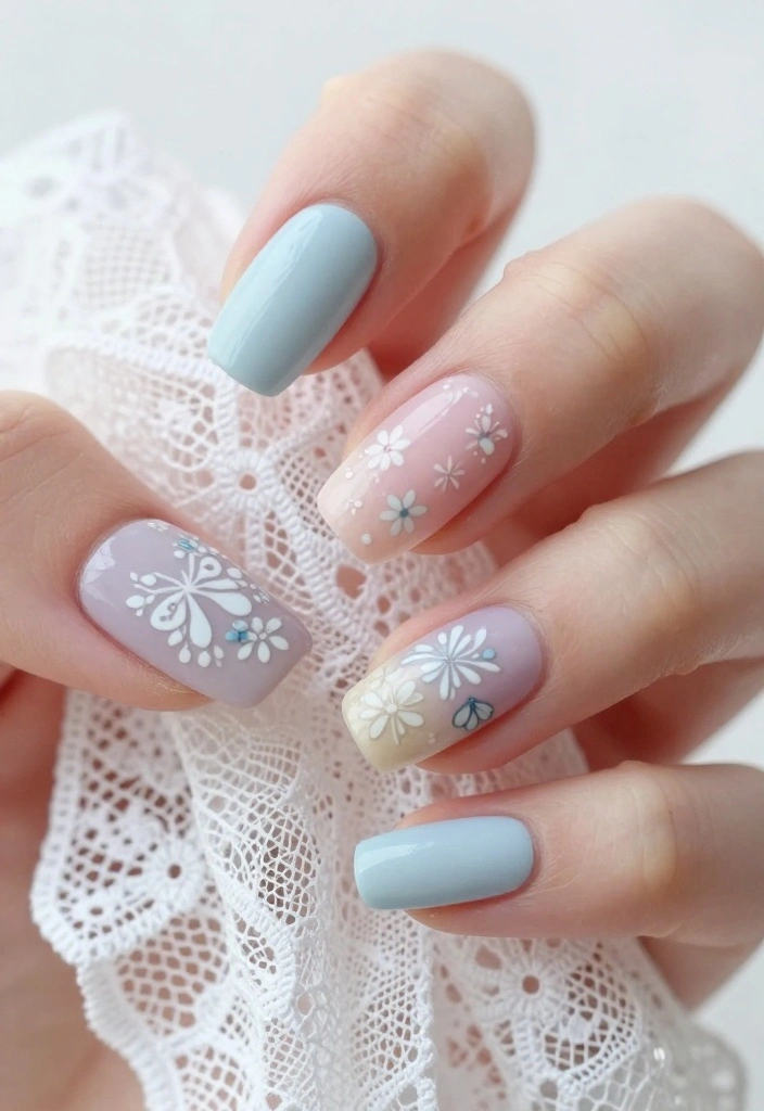 22 Jaw-Dropping Winter Gel Nail Ideas You Never Knew You Needed! - 12. Winter Florals 1