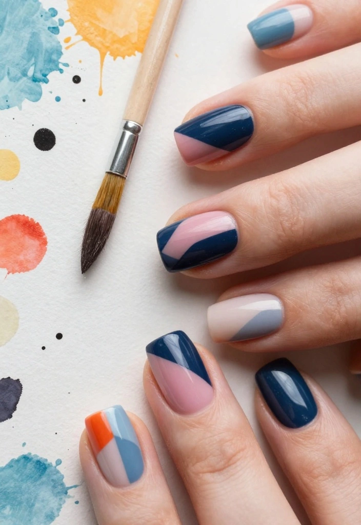 22 Jaw-Dropping Winter Gel Nail Ideas You Never Knew You Needed! - 13. Geometric Patterns 1