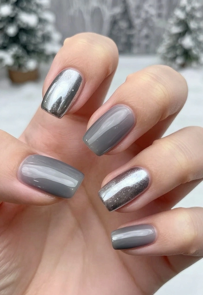 22 Nail Art Ideas for Winter That Are Perfect for Your Christmas Celebration! - 12. Monochrome Magic 1