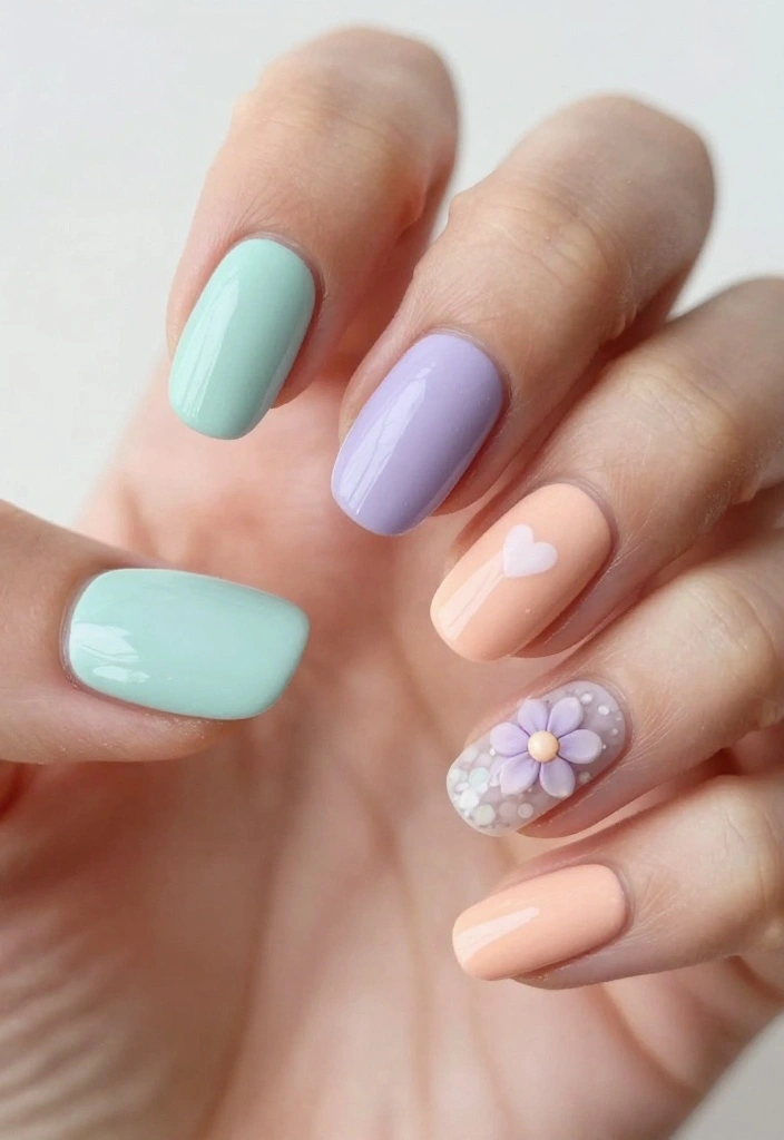 22 Nail Ideas That Will Make Your Gorgeous Nails Shine Like Never Before! - 10. Candy-colored Pastels 1