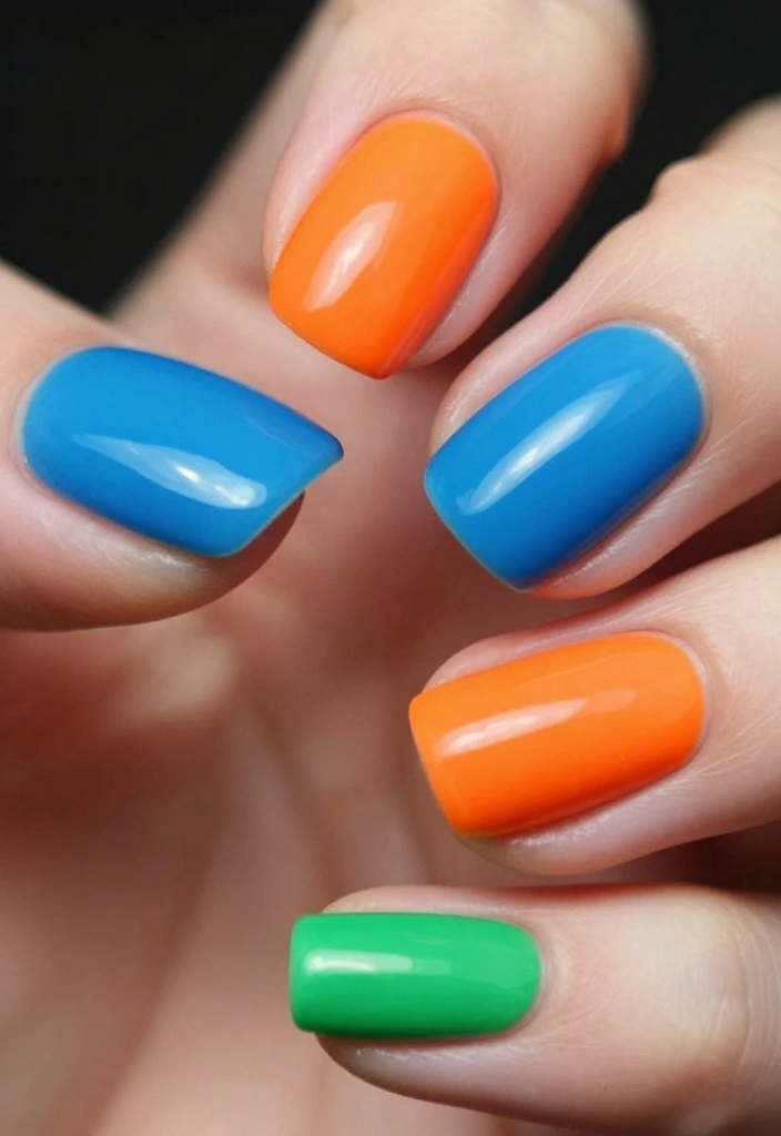 22 Nail Ideas That Will Make Your Gorgeous Nails Shine Like Never Before! - 17. Bold Color Blocking 1
