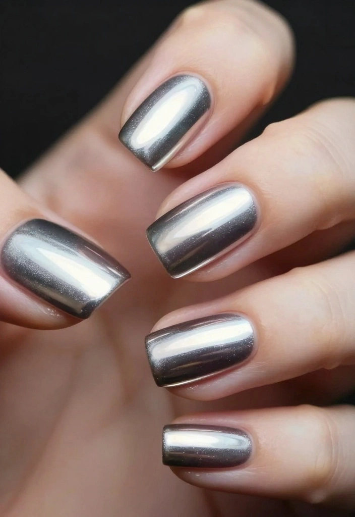 22 Nail Ideas That Will Make Your Gorgeous Nails Shine Like Never Before! - 20. Reflective Chrome Nails 1