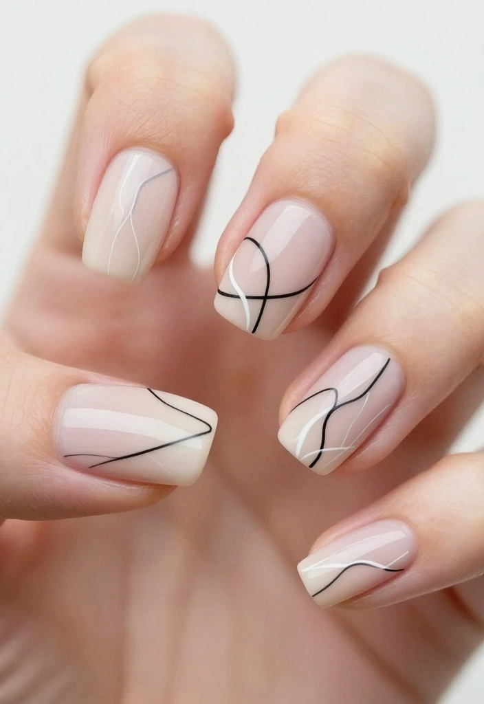 22 Nail Ideas That Will Make Your Gorgeous Nails Shine Like Never Before! - 3. Minimalist Chic with Line Art 1