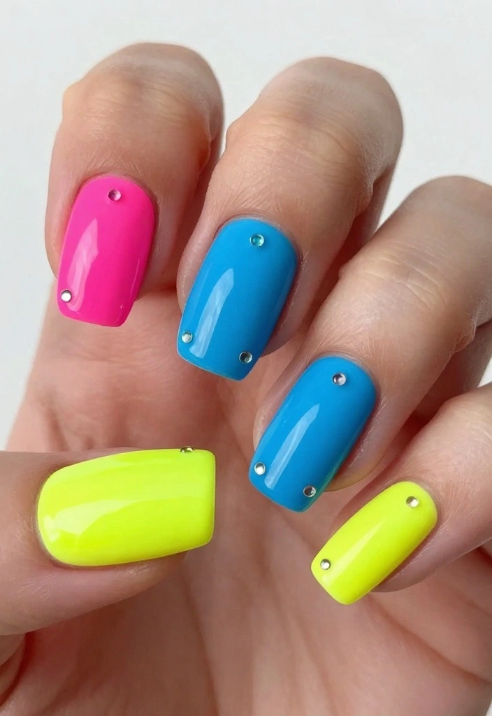 22 Nail Ideas That Will Make Your Gorgeous Nails Shine Like Never Before! - 6. Bright and Bold Neon Colors 1