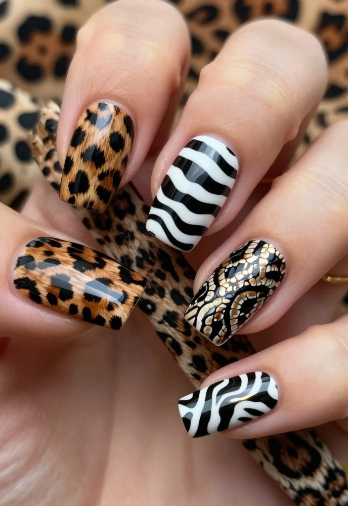 22 Seasonal Exotic Nails You Can Create at Home - 5. Exotic Animal Print 1