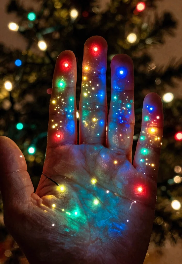 22 Sparkly Fun Holiday Christmas Nails That Are the Definition of Cheerful Christmas Vibes! - 11. Christmas Lights 1