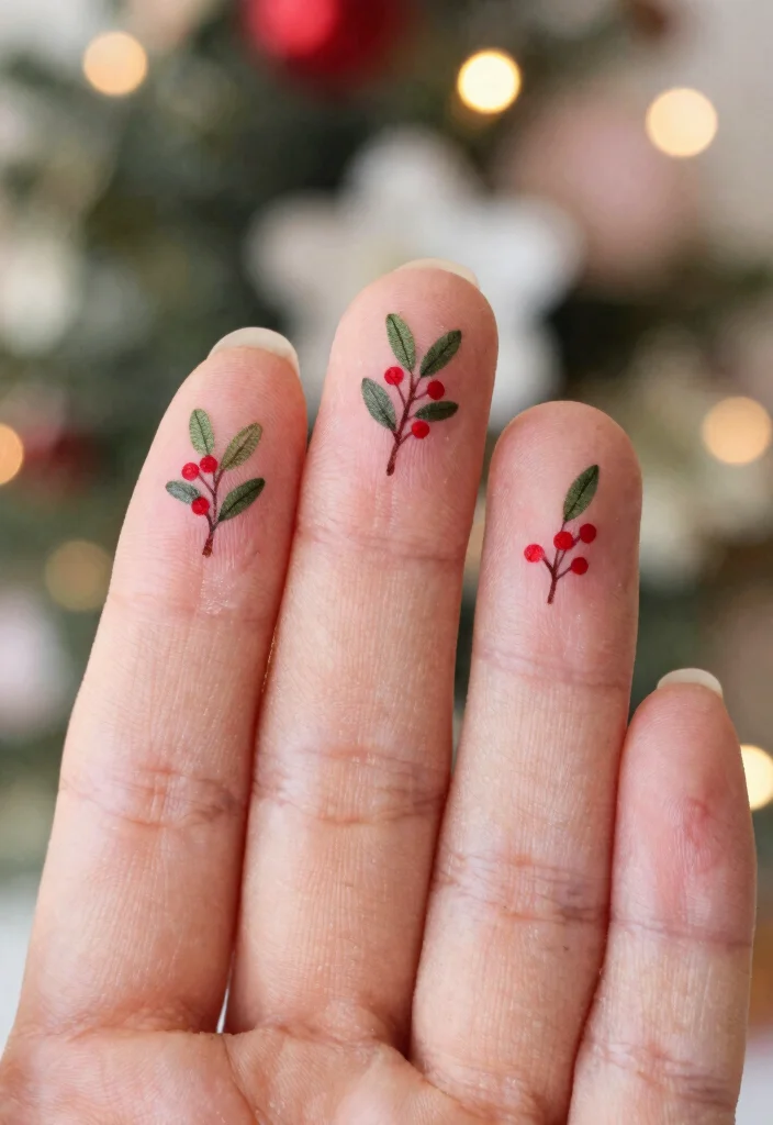 22 Sparkly Fun Holiday Christmas Nails That Are the Definition of Cheerful Christmas Vibes! - 14. Mistletoe Kisses 1