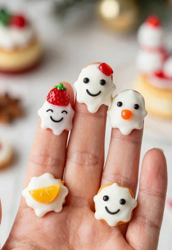 22 Sparkly Fun Holiday Christmas Nails That Are the Definition of Cheerful Christmas Vibes! - 22. Cheerful Pudding Designs 1