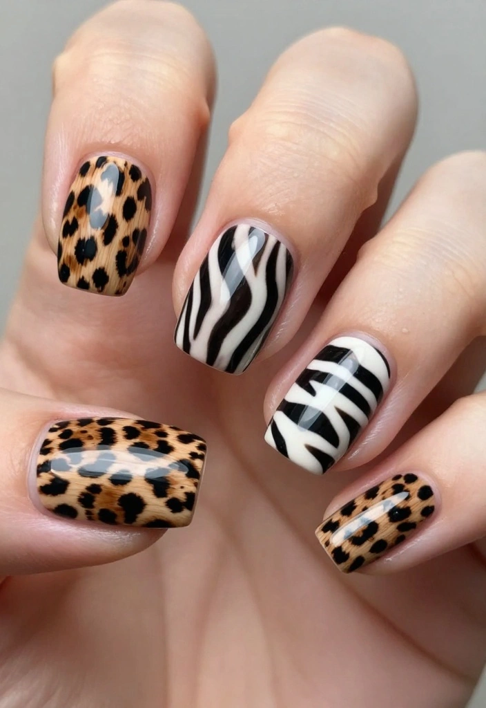22 Trendy Nail Swag Ideas That Will Have You Booking Your Next Manicure ASAP! - 11. Animal Prints 1