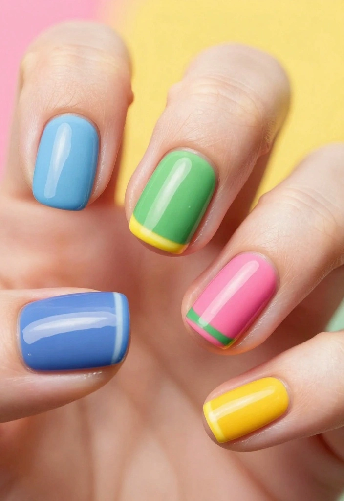 22 Trendy Nail Swag Ideas That Will Have You Booking Your Next Manicure ASAP! - 13. Color Block Nails 1