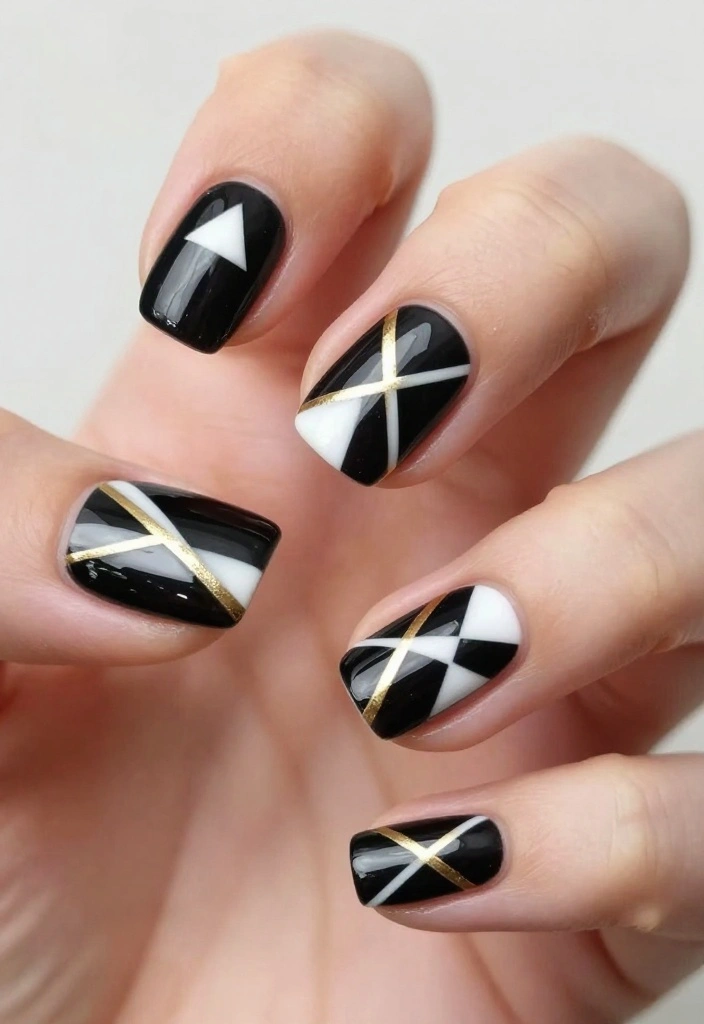 22 Trendy Nail Swag Ideas That Will Have You Booking Your Next Manicure ASAP! - 4. Geometric Shapes 1