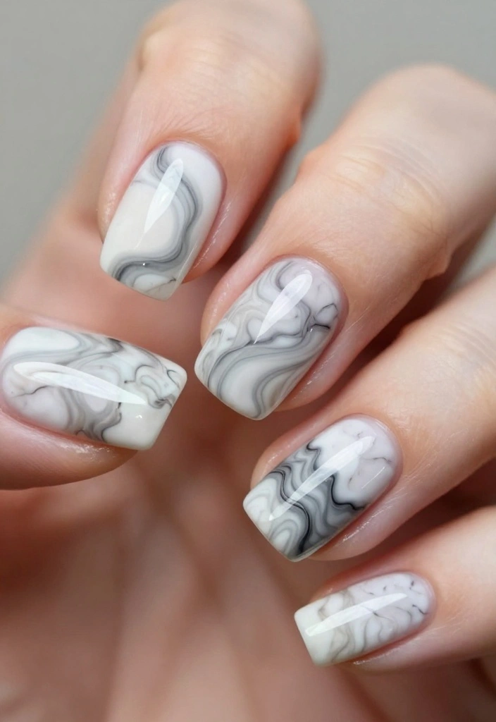 22 Trendy Nail Swag Ideas That Will Have You Booking Your Next Manicure ASAP! - 7. Marble Nails 1