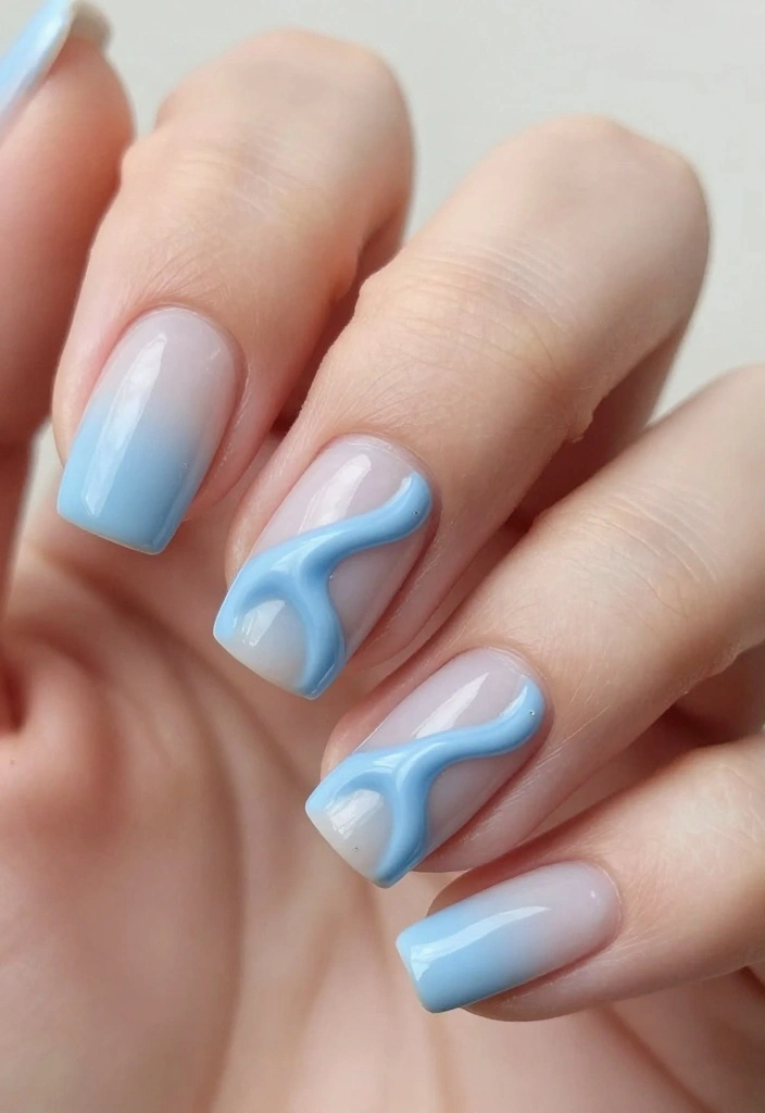 25 Baby Shower Nails for Boys: Nail Trends That Are a Celebration in Itself! - 23. Classic French Twist 1