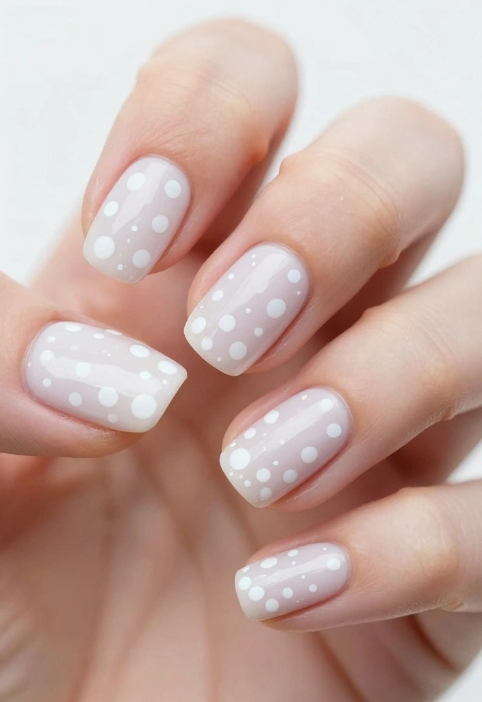25 Chic White Christmas Nail Trends You HAVE to Try This Holiday Season! - 6. Minimalist White Dots 1