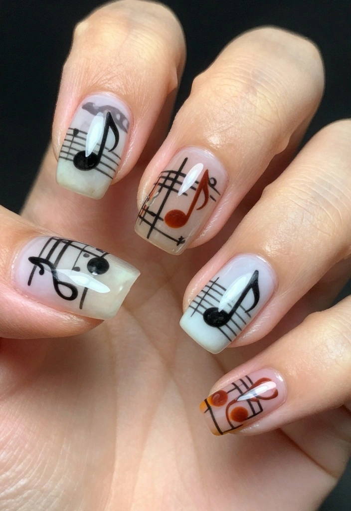 25 Concert Nails Ideas That Will Rock Your World (You Won't Believe #10!) - 22. Music Note Magic 1
