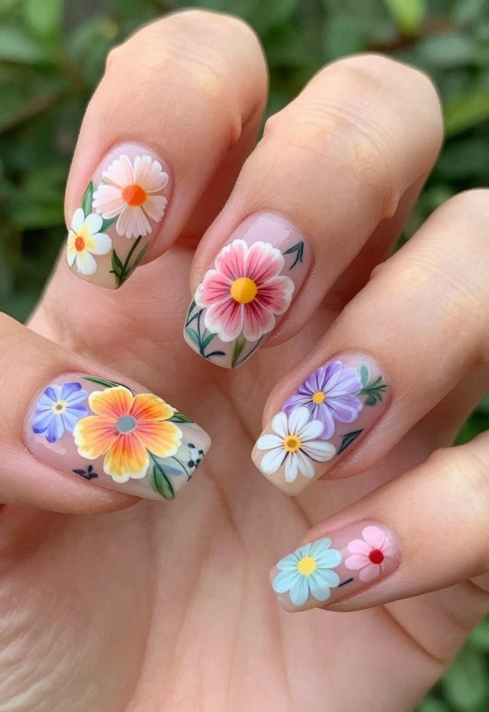 25 Concert Nails Ideas That Will Rock Your World (You Won't Believe #10!) - 7. Floral Fantasy 1