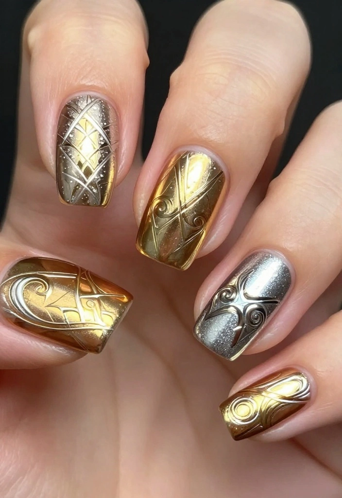 25 Concert Nails Ideas That Will Rock Your World (You Won't Believe #10!) - 8. Metallic Marvels 1