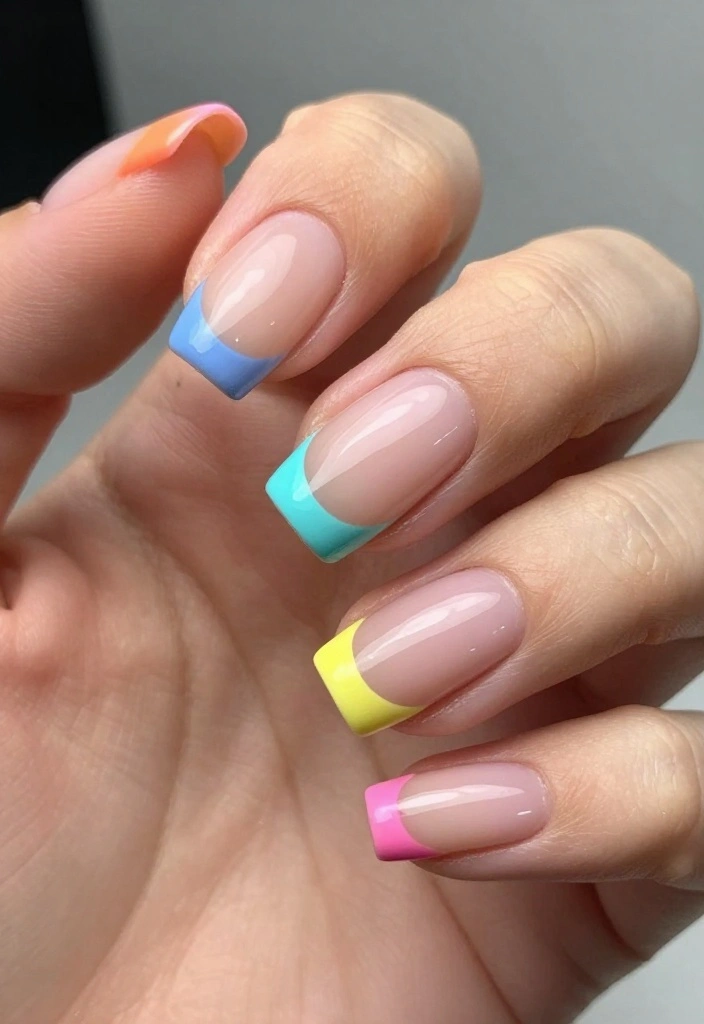25 Creative Pool Nails Designs You Need to Try Before Summer Ends! - 25. Elegant French Tips with a Twist 1