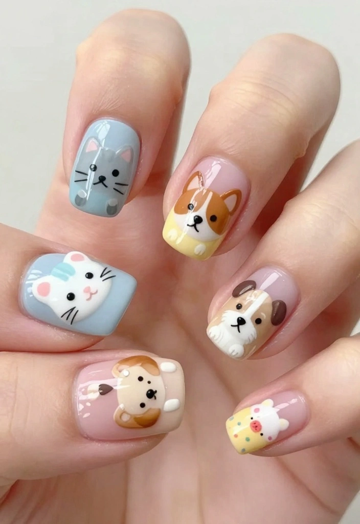 25 Easy Nail Art Styles to Make Your 'Hello Nails' Shine Like Never Before! - 19. Cute Critters 1