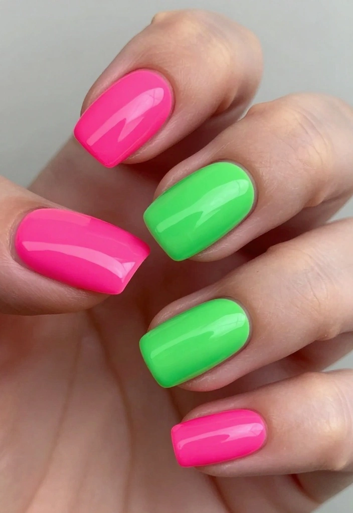 25 Easy Nail Art Styles to Make Your 'Hello Nails' Shine Like Never Before! - 9. Neon Fun 1