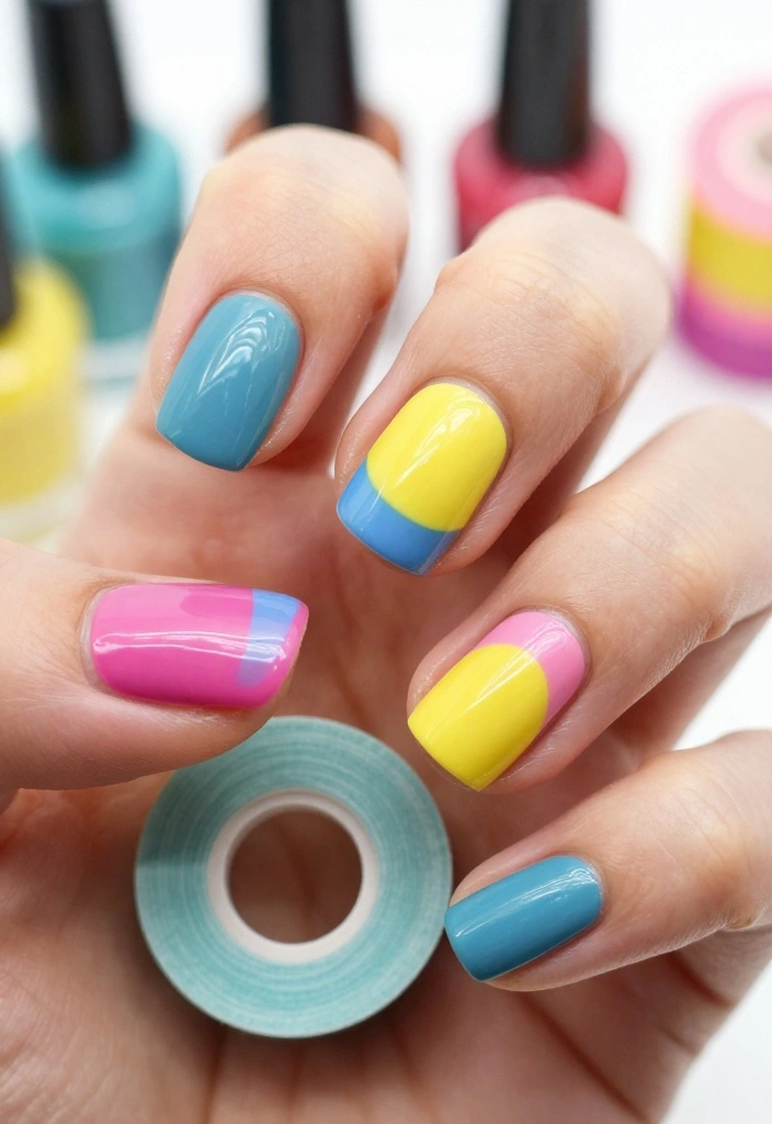 25 Nail Tutorials That Will Inspire Your Next Nail Art Adventure (Don't Miss #15!) - 12. Color Block Chic 1