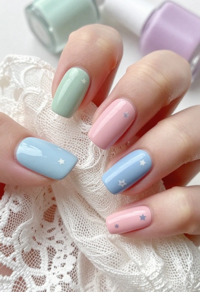 25 Nail Tutorials That Will Inspire Your Next Nail Art Adventure (Don't Miss #15!) - 14. Sweet Pastels 1