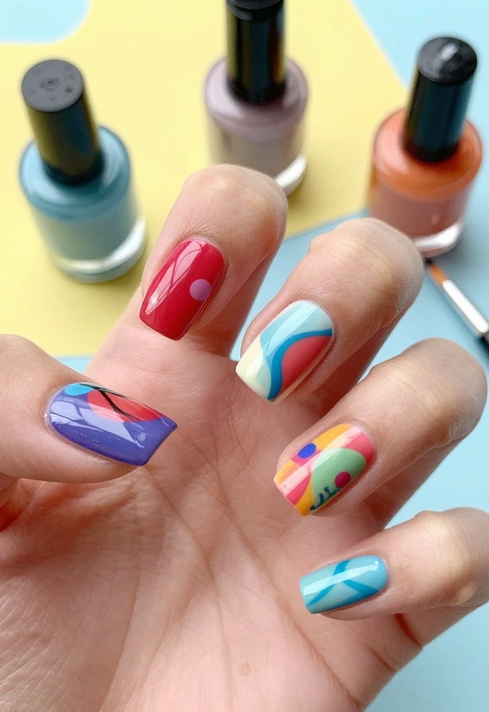 25 Nail Tutorials That Will Inspire Your Next Nail Art Adventure (Don't Miss #15!) - 18. Artistic Abstract 1